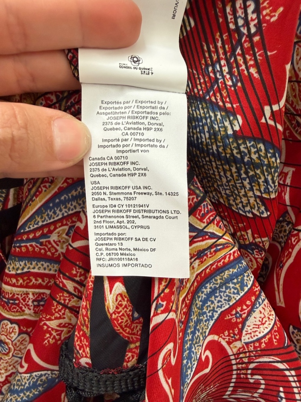 Joseph Ribkoff Red Multicolor Fringe Kimono - Picture 8 of 8